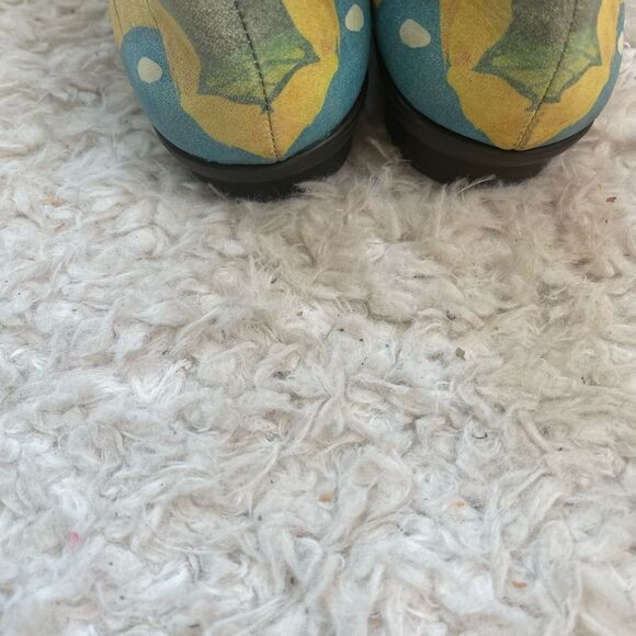 The Shoe Lab soft leather multi color painted slip on shoes ..Rubber soles SZ9.5 - Picture 4 of 10